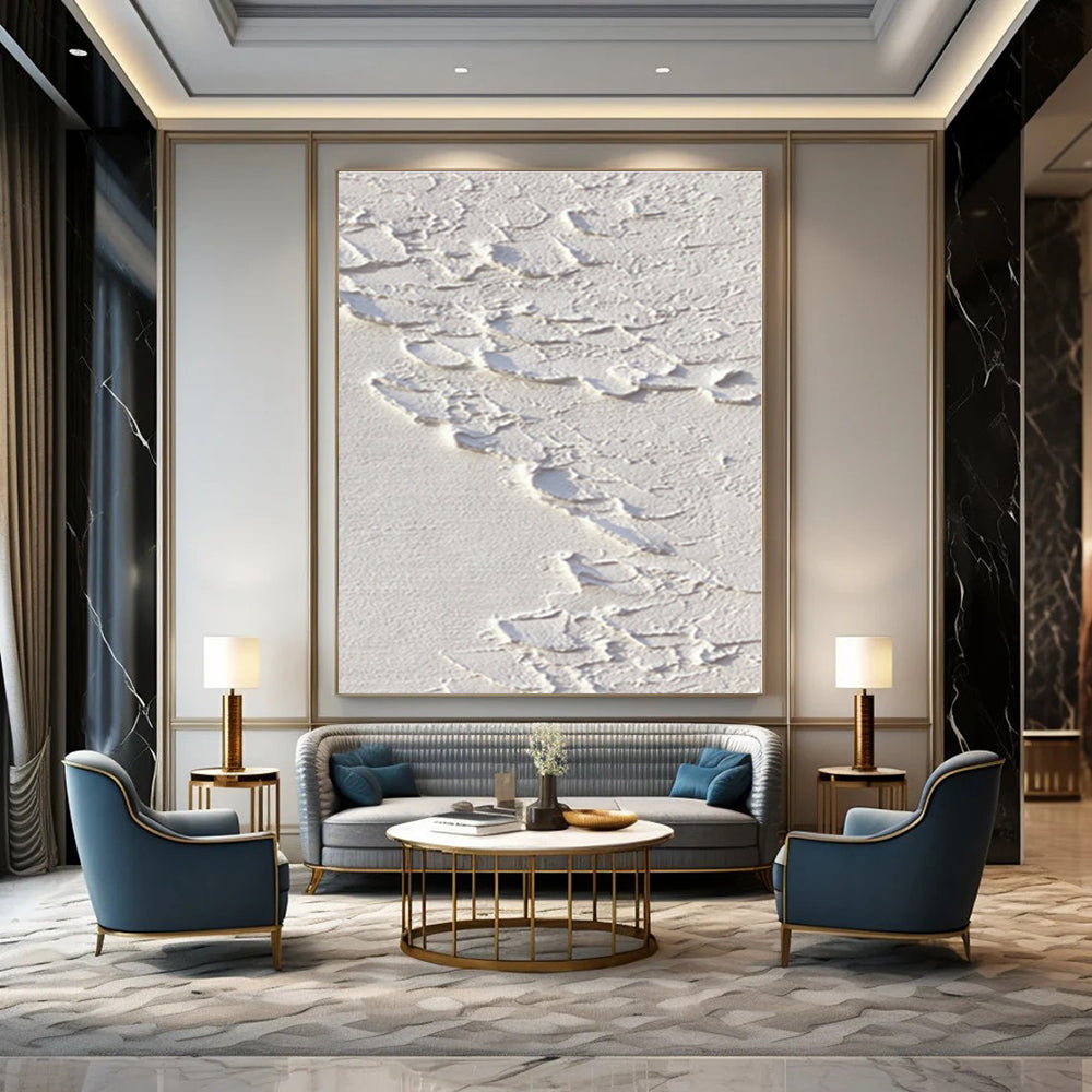 Oversized Hand-Painted Modern Abstract Painting for Office Storage Areas