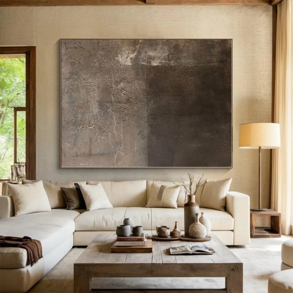 Staggering Futuristic Hand-Painted Abstract Painting for Basement Entertainment Wall