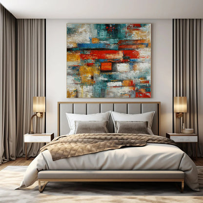 Hand-Painted Bespoke Abstract Canvas for Dining Room & Hotel Spa Areas