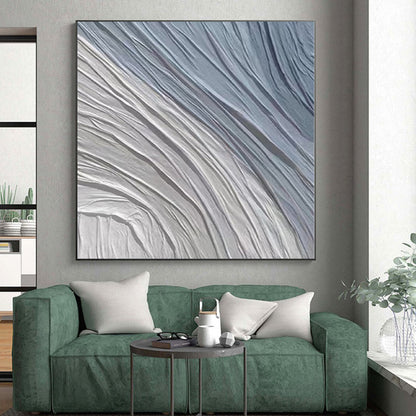 Oversized Custom Abstract Art for Mudroom Entry Feature Wall