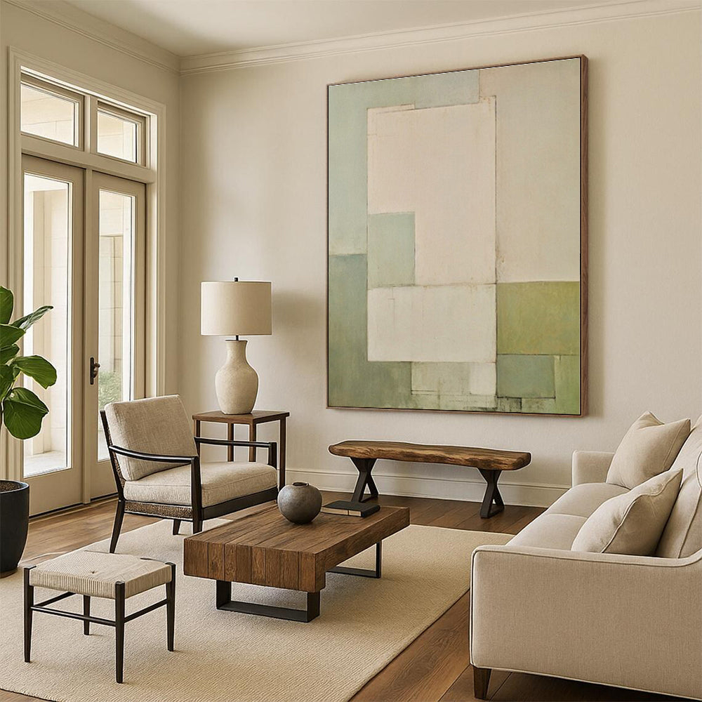 Immense Made-to-Measure Abstract Art for Basement Game Room Feature Wall