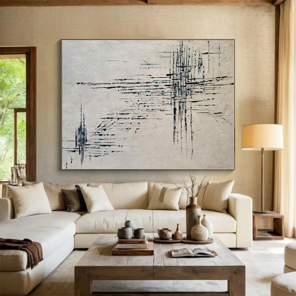 Super-Sized Made-to-Order Abstract Wall Art for Reading Nook Window Seat Wall