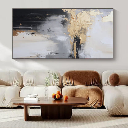 Hand-Painted Bespoke Abstract Canvas for Living Room & Hotel Banquet Halls