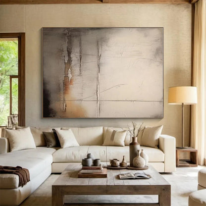 Huge Abstract Painting for Reading Nook Alcove Wall