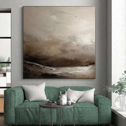Vast Minimalist Hand-Painted Abstract Art for Sunroom Serenity Wall