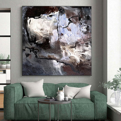 Giant Abstract Steampunk Art - Commissioned Mixed Media for Vintage-Themed Bars