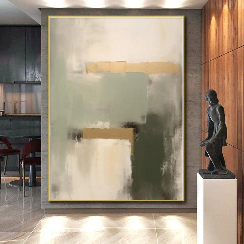 Monumental Custom Hand-Painted Abstract Art for Guest Room Hospitality Wall