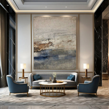 Large-Scale Hand-Painted Contemporary Abstract Coffee Art for Specialty Coffee Roaster Showrooms