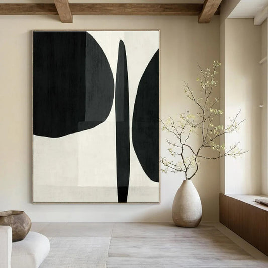 Custom Hand-Painted Abstract Mural for Living Room & Hotel Fitness Centers