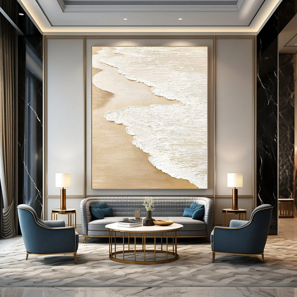 Oversized Hand-Painted Modern Abstract Mural for Family Home Playrooms