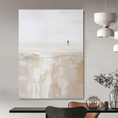 Oversized Custom Hand-Painted Abstract Mural for Office Rooftop Lounges