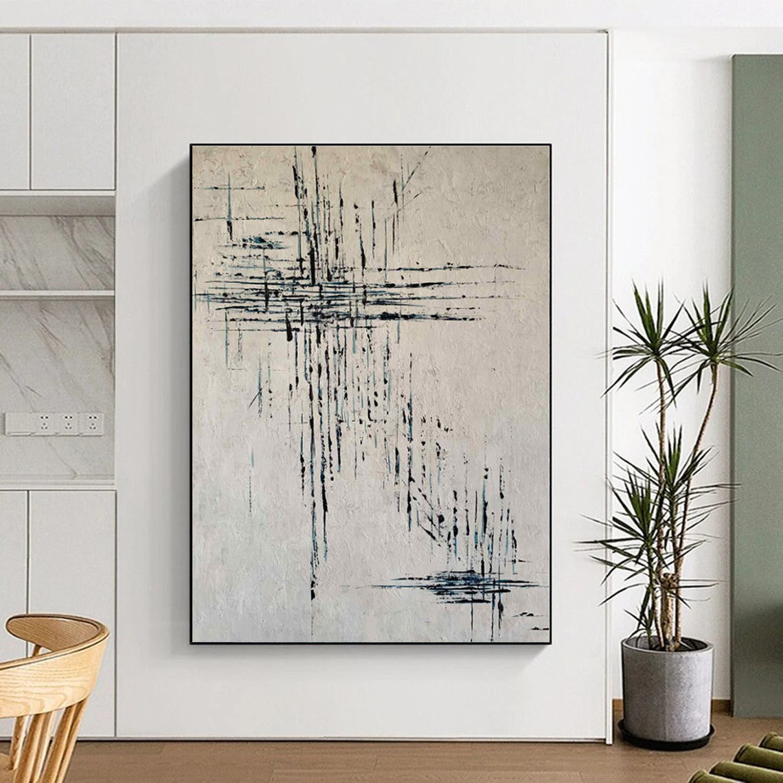 Super-Sized Made-to-Order Abstract Wall Art for Reading Nook Window Seat Wall
