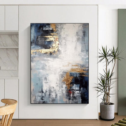 Extra-Huge Custom Abstract Canvas for Home Office Conference Area