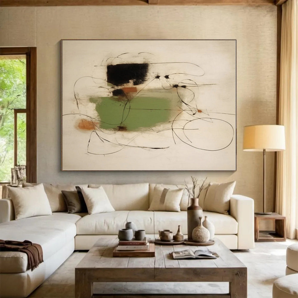 Super-Sized Custom Hand-Painted Abstract Canvas for Kids’ Playroom Imagination Wall