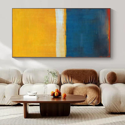 Gourmet-Inspired Hand-Painted Abstract Canvas for Dining Room Feature Walls