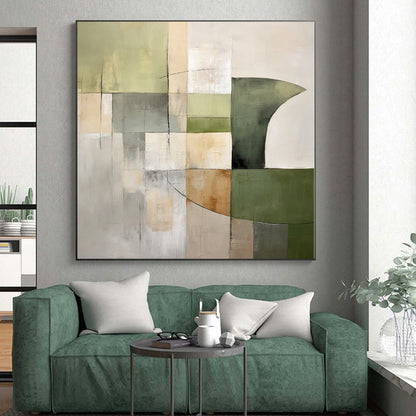 Massive Tailored Abstract Art for Master Bedroom Dressing Island Wall