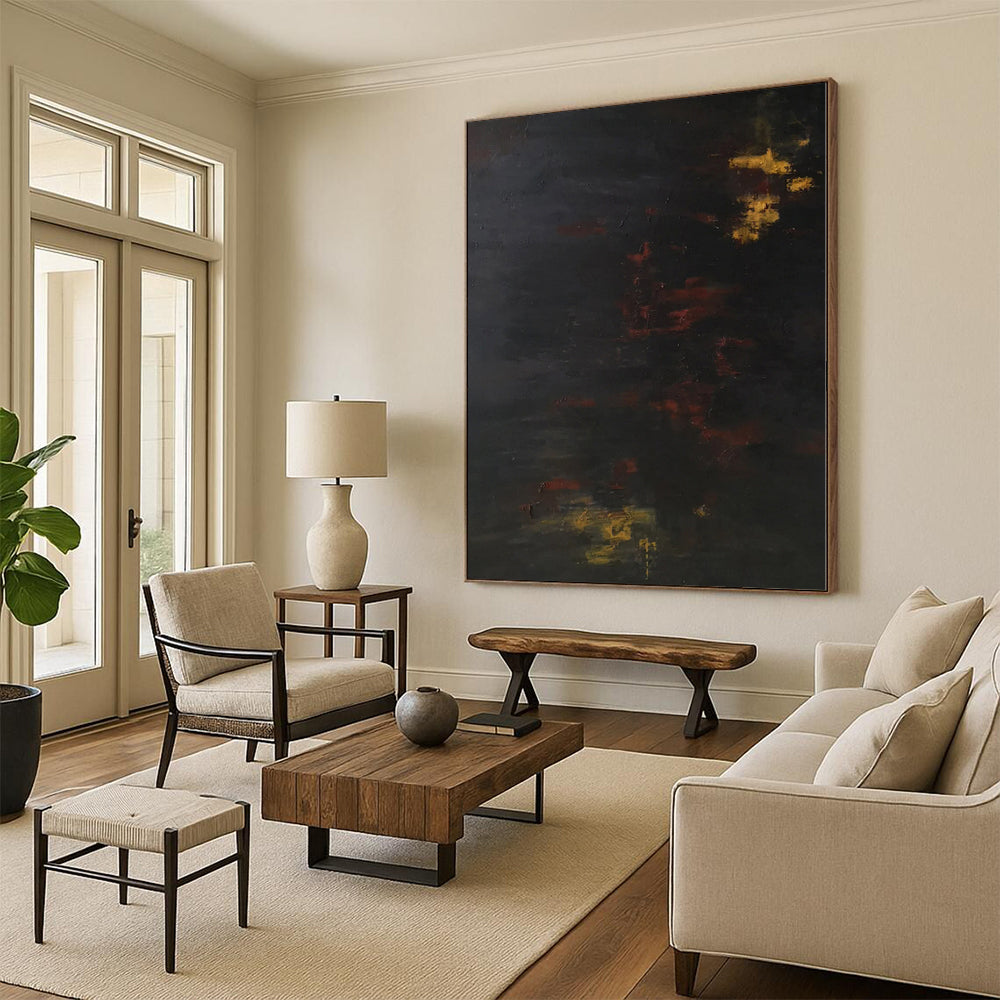 Oversized Custom Abstract Wall Art for Home Theater Screen Side Walls