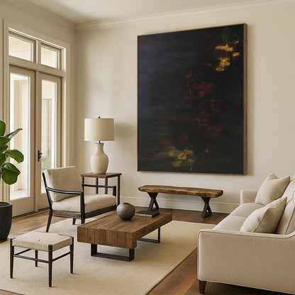 Oversized Custom Abstract Wall Art for Home Theater Screen Side Walls