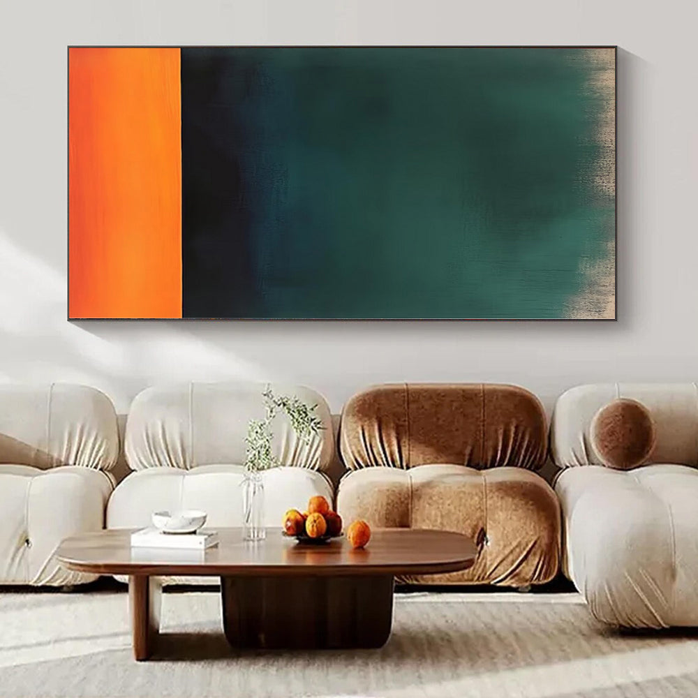 Harvest-Themed Hand-Painted Abstract Art for Dining Room Alcoves