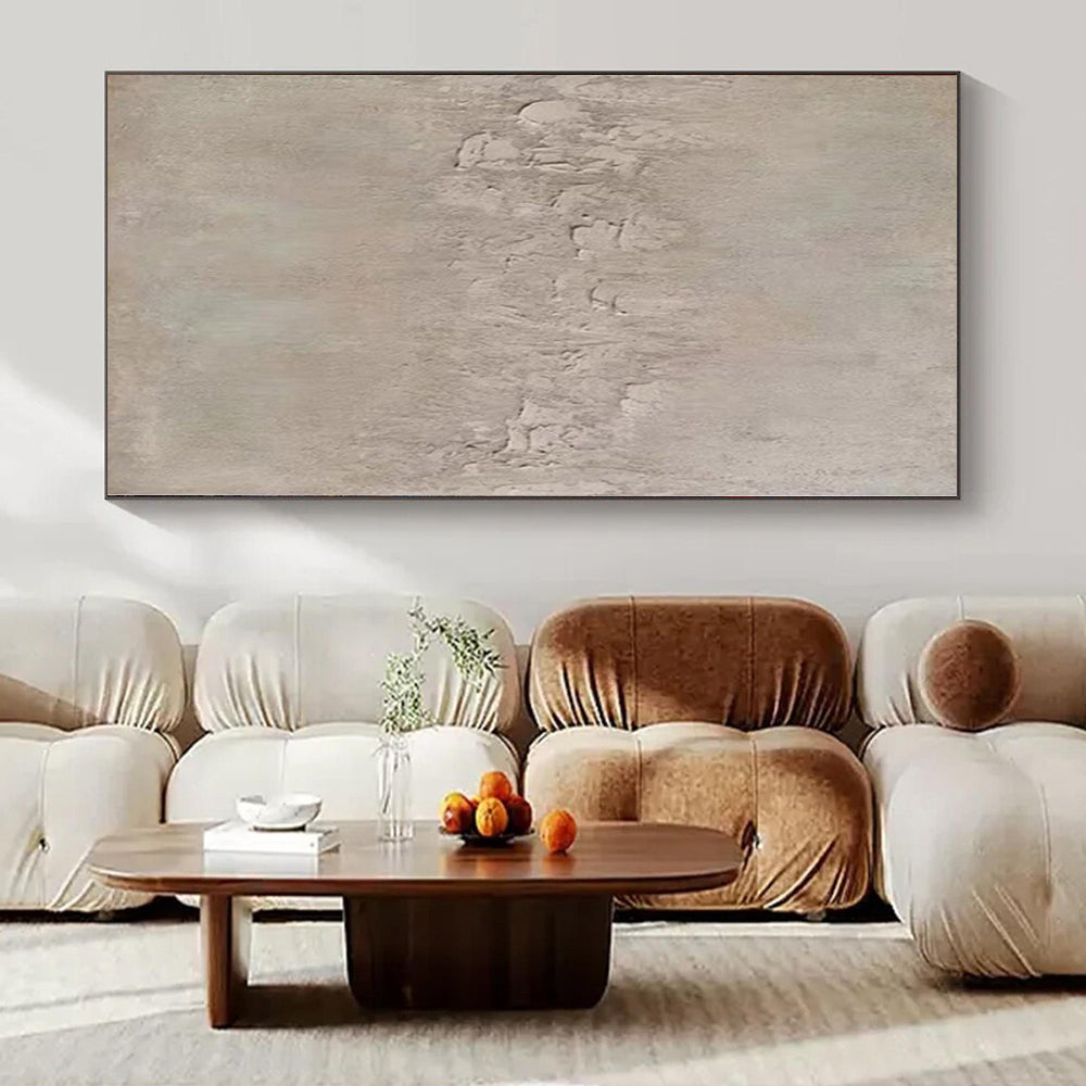 Hand-Painted Large Modern Abstract Wall Art for Living Room Behind Sectional Sofas