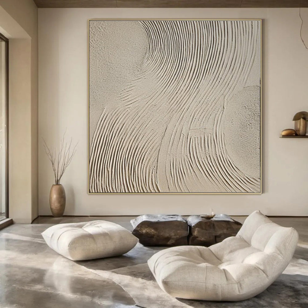 Gigantic Hand-Painted Contemporary Abstract Masterpiece for Villa Grand Living Room Feature Walls