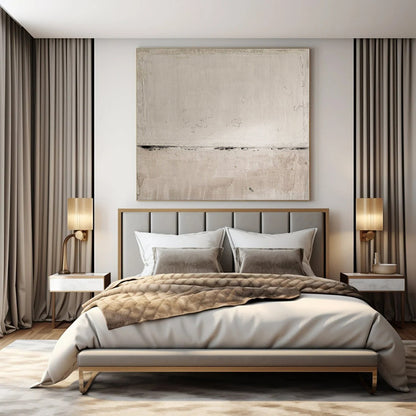 Large-Scale Hand-Painted Abstract Painting for Office and Hotel Conference Rooms