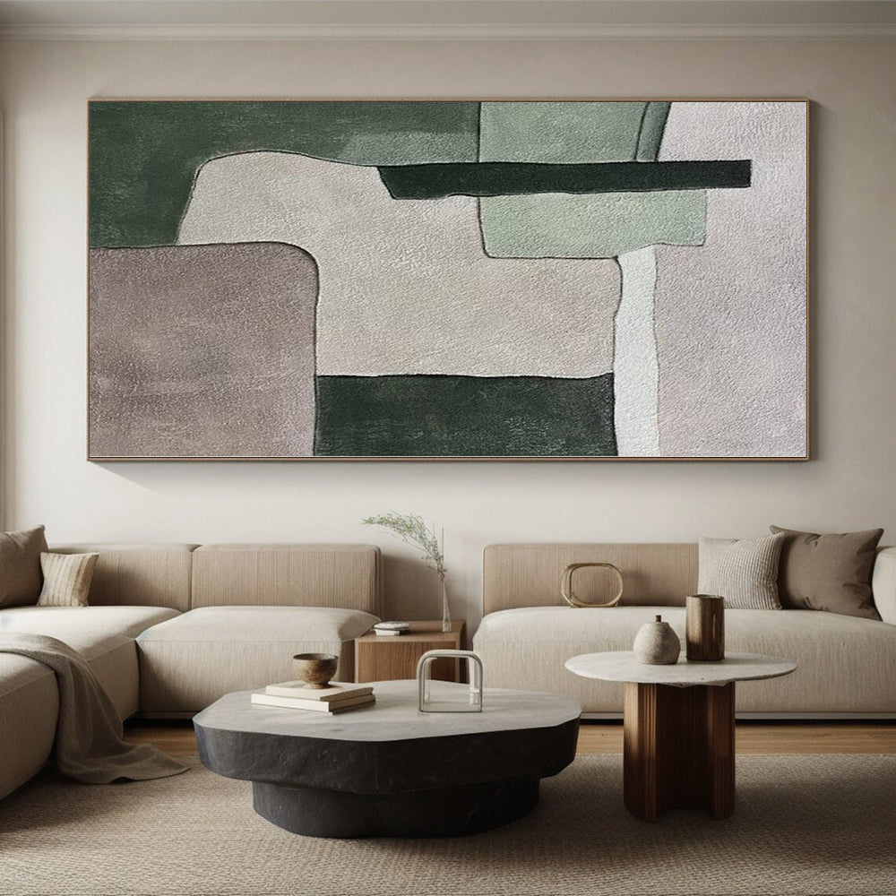 XXL Custom Abstract Canvas for Family Room Media Wall