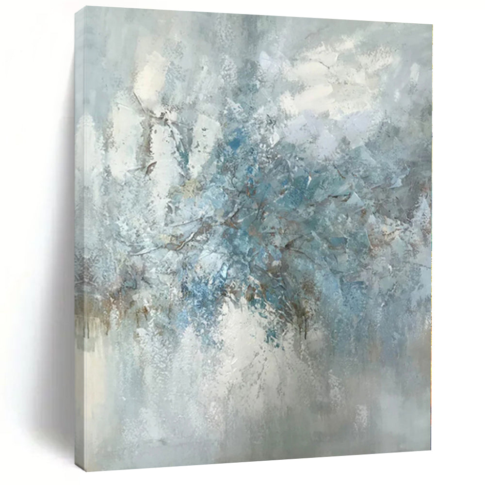 Giant Made-to-Order Abstract Painting for Mudroom Pet Wash Station Feature Walls