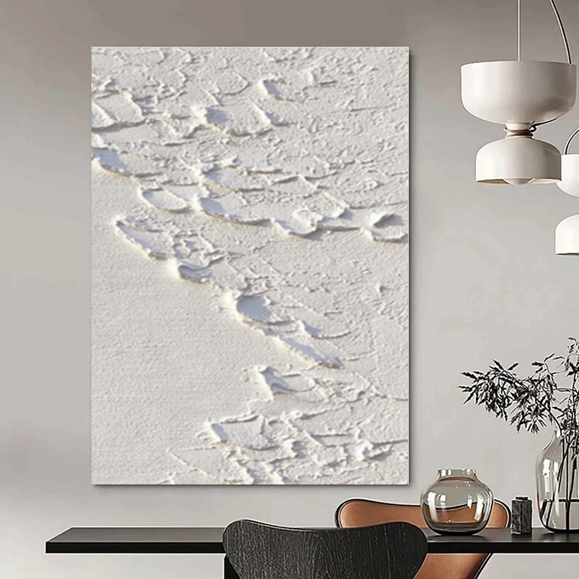 Oversized Hand-Painted Modern Abstract Painting for Office Storage Areas