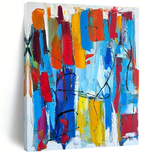 Gigantic Hand-Applied Abstract Painting for Healthcare Facilities LargeART0646