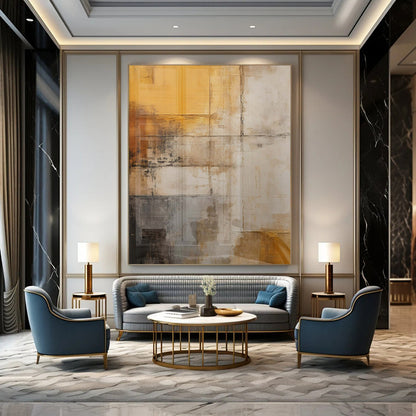 Super-Sized Hand-Painted Modern Abstract Wall Decor for Family Home Music Rooms