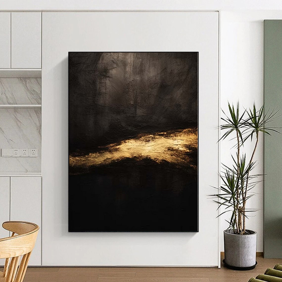 Large Abstract Canvas for Beekeeping Apiary Shelters - Made to Order Mixed Media on Linen
