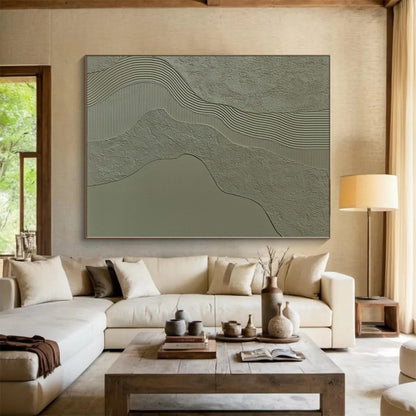 Grand Hand-Painted Abstract Painting for Hallway Corridors