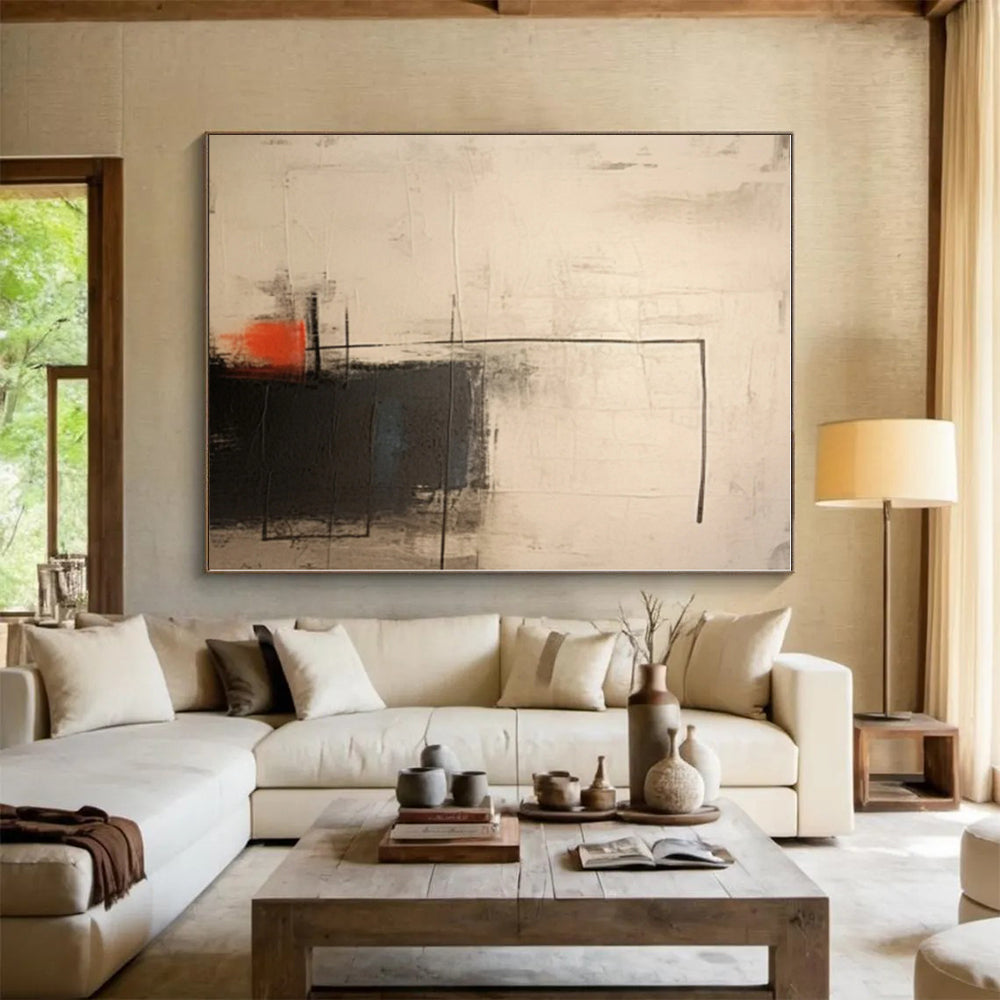 Enormous Custom-Made Hand-Painted Abstract Wall Art for Home Gym Motivation Wall