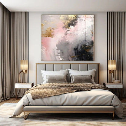 Minimalist Zen Hand-Painted Abstract Art for Serene Bedrooms