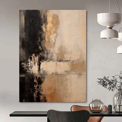 Extra-Vast Hand-Painted Modern Abstract Mural for Bedroom Bay Windows