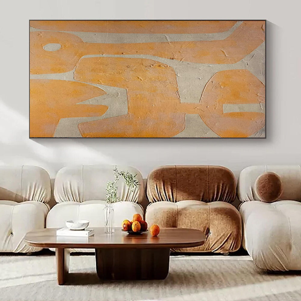 Hand-Painted Extra-Large Contemporary Abstract Art for Luxury Hotel Grand Halls