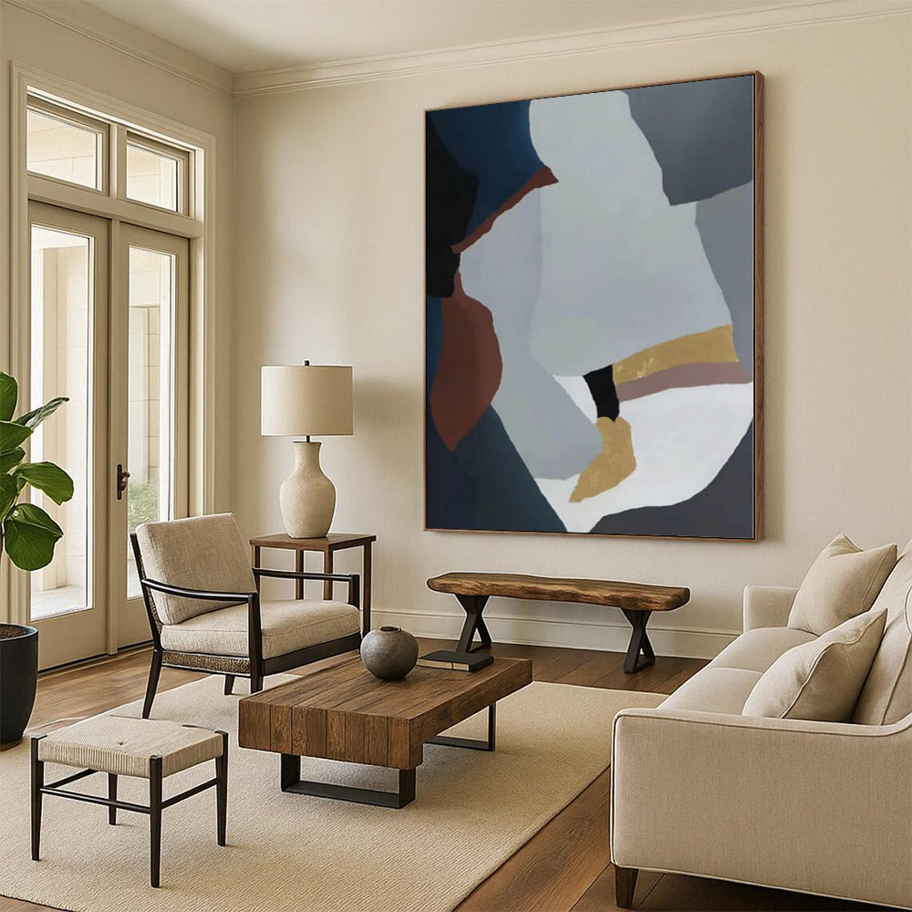 Staggering Custom Abstract Painting for Hallway Passage