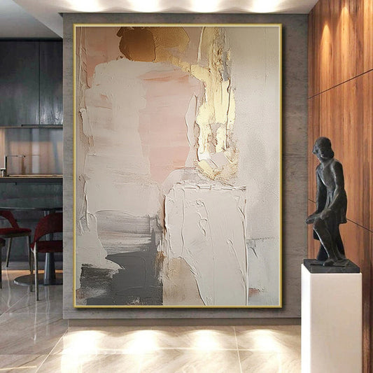 Custom Oversized Hand-Painted Abstract Canvas for Living Room