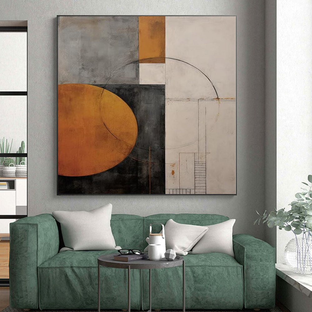Oversized Custom Abstract Painting for Home Office Statement Walls