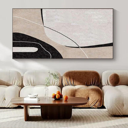 Colossal Hand-Painted Contemporary Abstract Canvas for Family Home Great Rooms