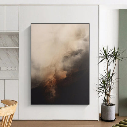 Monumental Hand-Painted Abstract Canvas for Kitchen Heart Wall