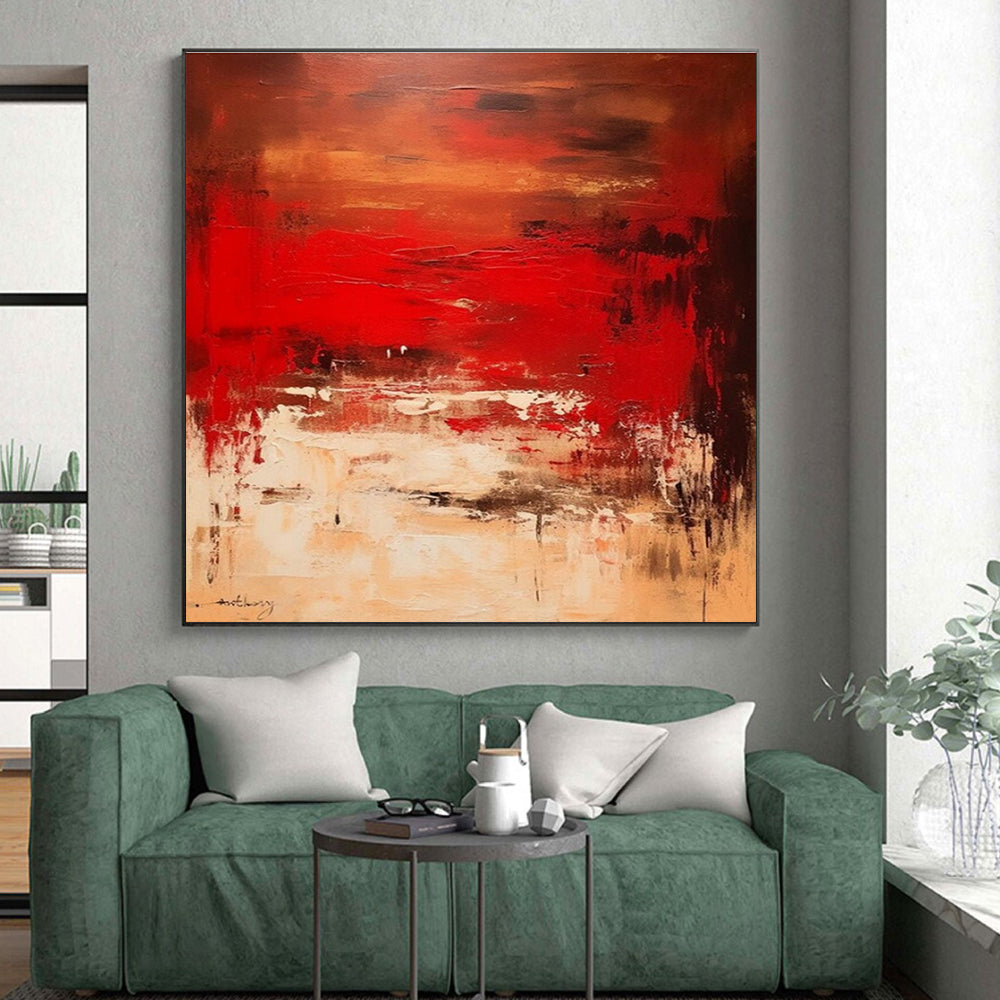 Extra-Huge Contemporary Abstract Canvas for Garage Workshop Inspiring Decor