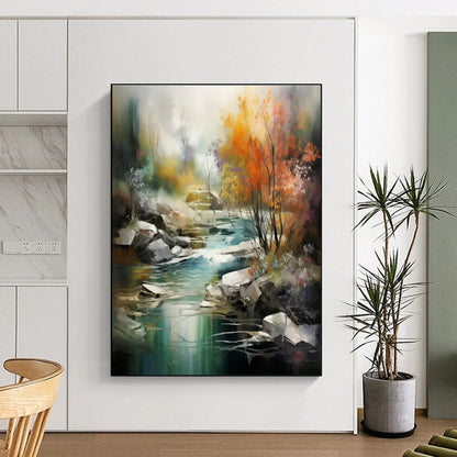 Large-Scale Modern Abstract Wall Art for Guest Room Welcoming and Inviting Look