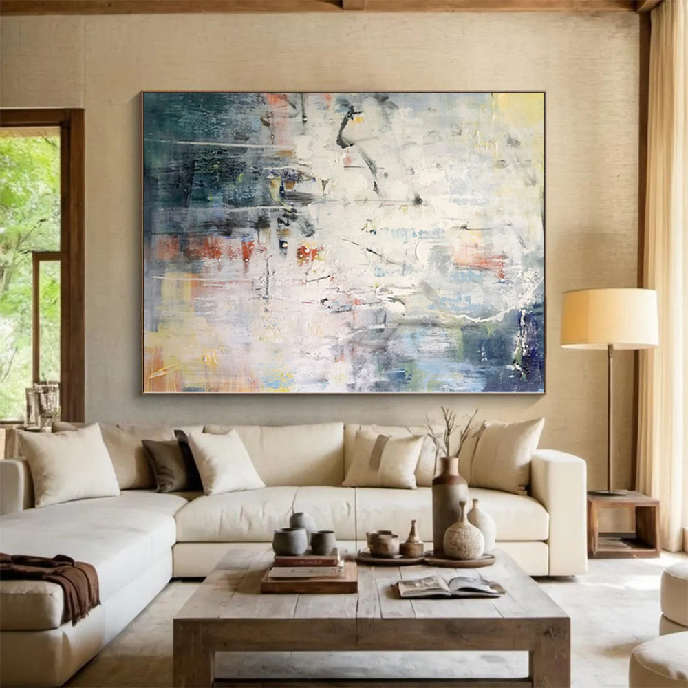Monumental Custom Abstract Canvas for Greenhouse Potting and Plant Care Areas