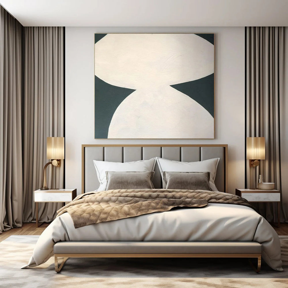 Extra-Huge Hand-Painted Modern Abstract Canvas for Luxury Villa Foyers
