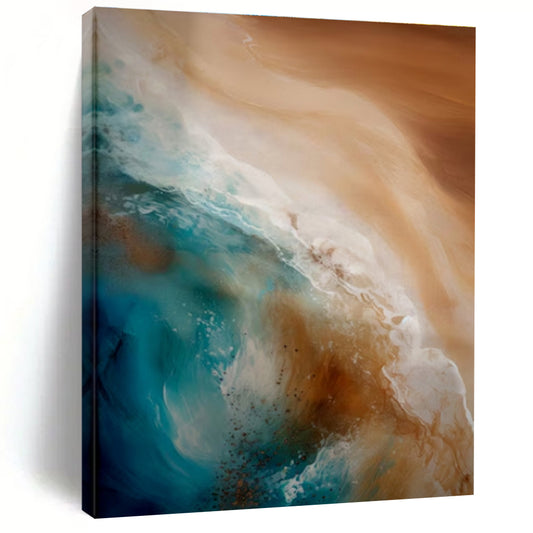Large-Scale Modern Abstract Canvas for Walk-in Closet Stylish Organization