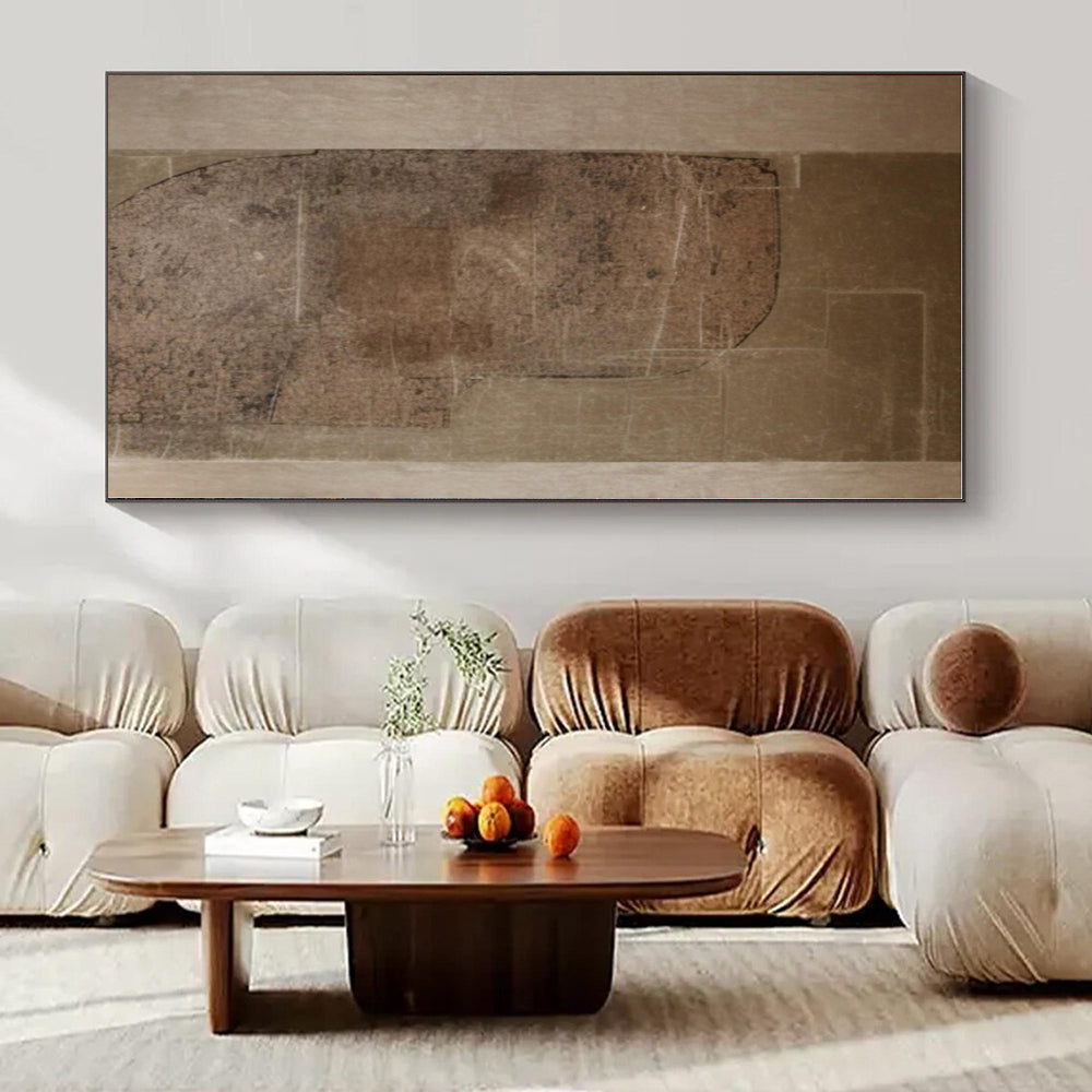 Large-Scale Hand-Painted Contemporary Abstract Mural for Office Entryways