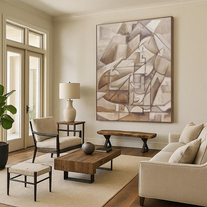 Super-Sized Custom Abstract Painting for Sunroom Skylight Ceiling Panels