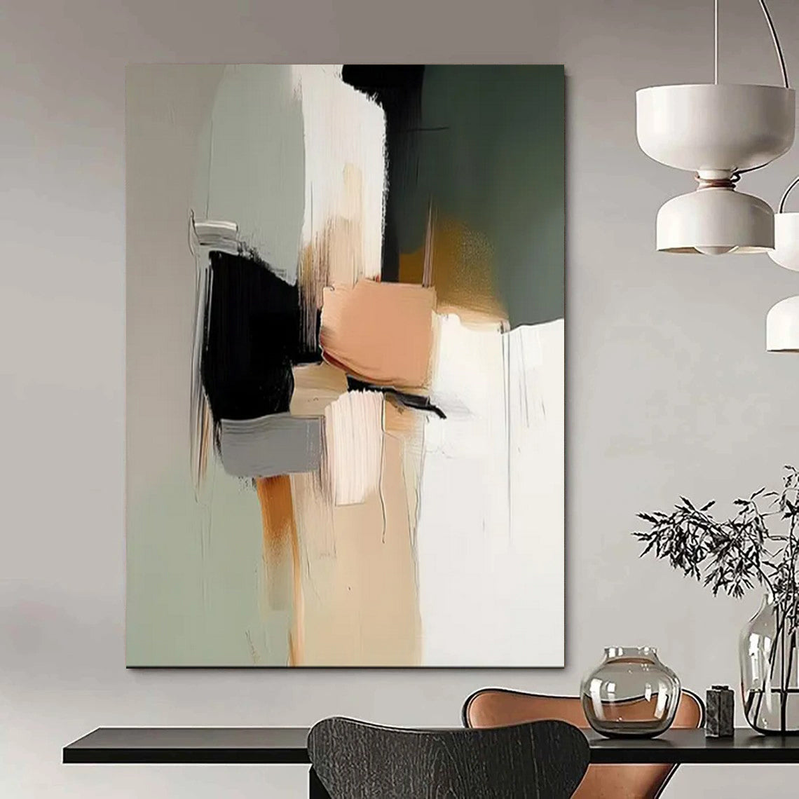 Oversized Hand-Painted Contemporary Abstract Canvas for Children's Museum Interactive Exhibits